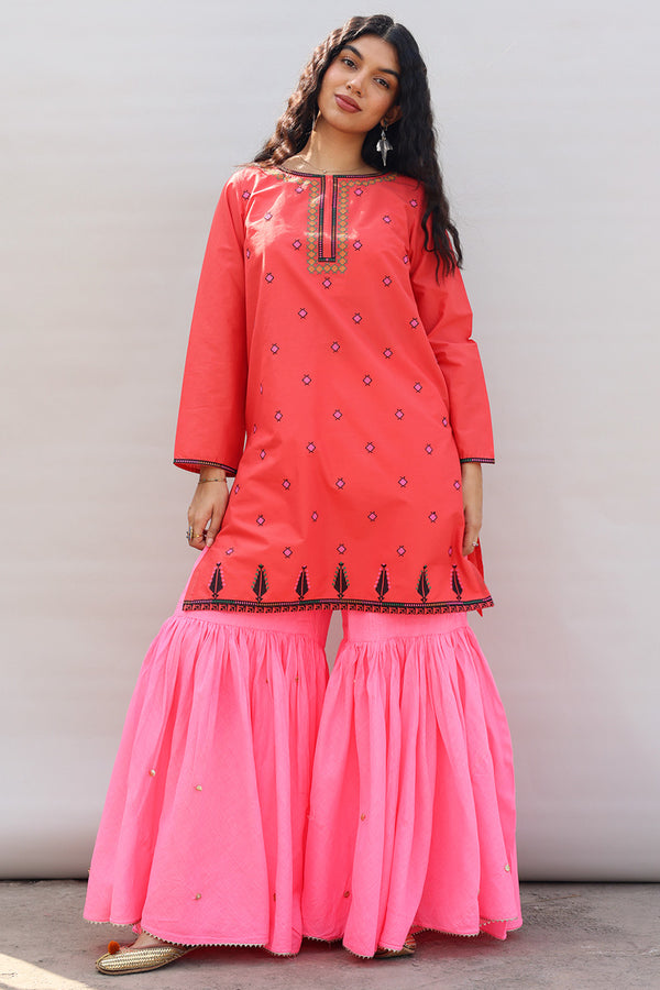 Embroidered Mosaic Kurti