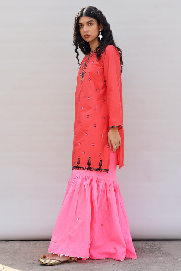 Embroidered Mosaic Kurti