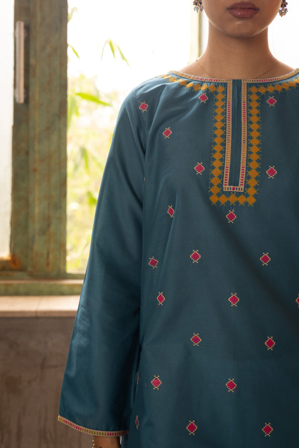 Embroidered Mosaic Kurti