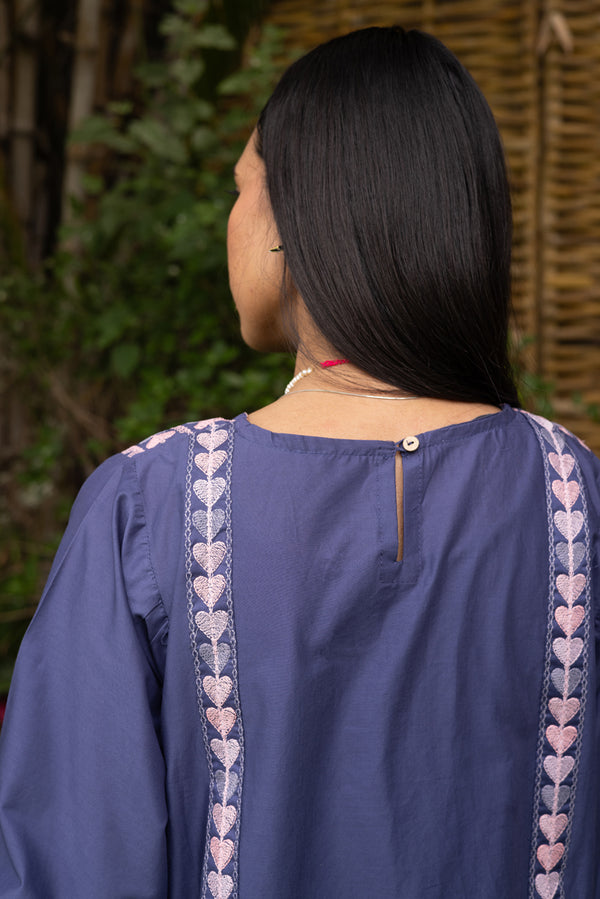 Heart Embroidered Kurti