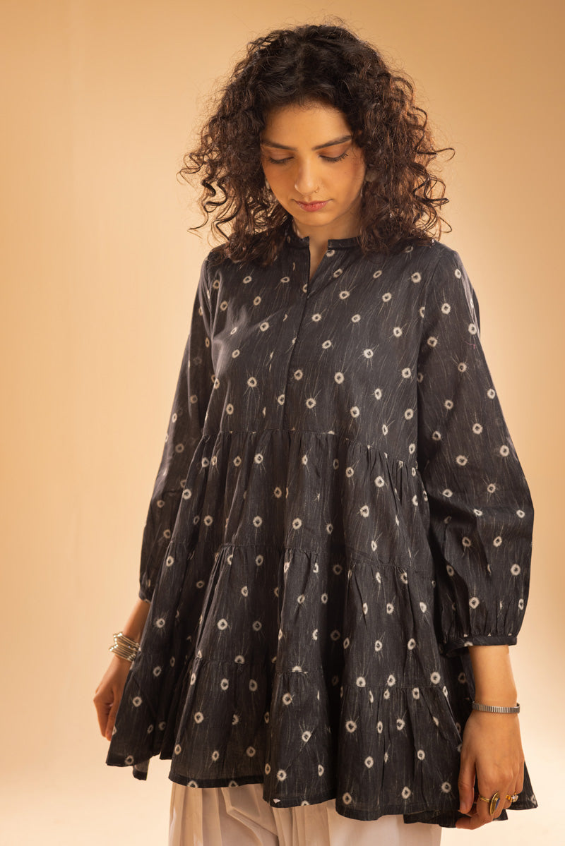 Shibori Peplum Edit