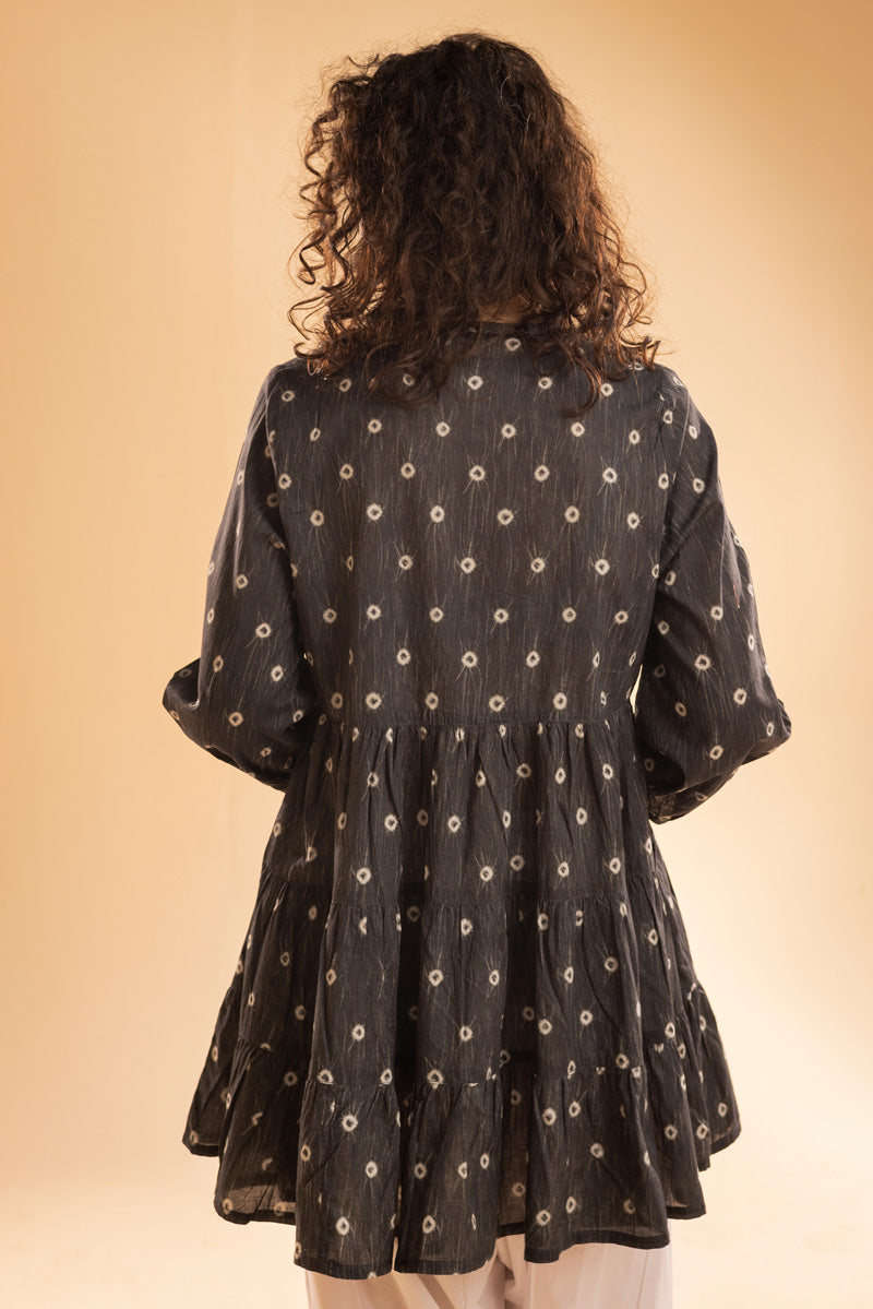 Shibori Peplum Edit