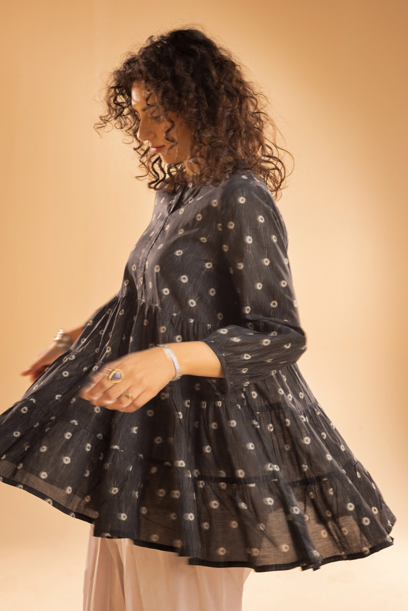 Shibori Peplum Edit