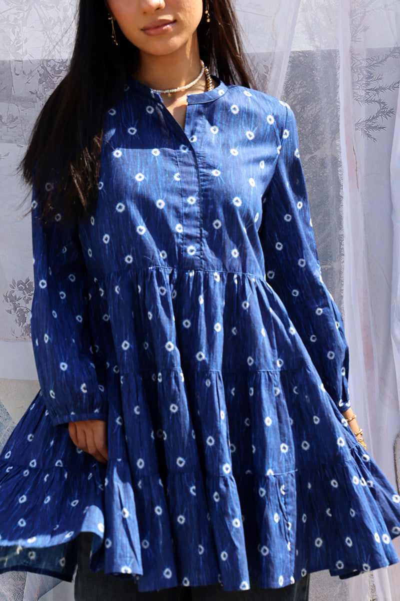 Shibori Peplum Edit