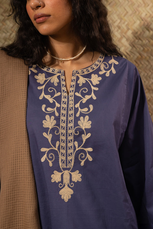 Midnight Embroidered Kurti