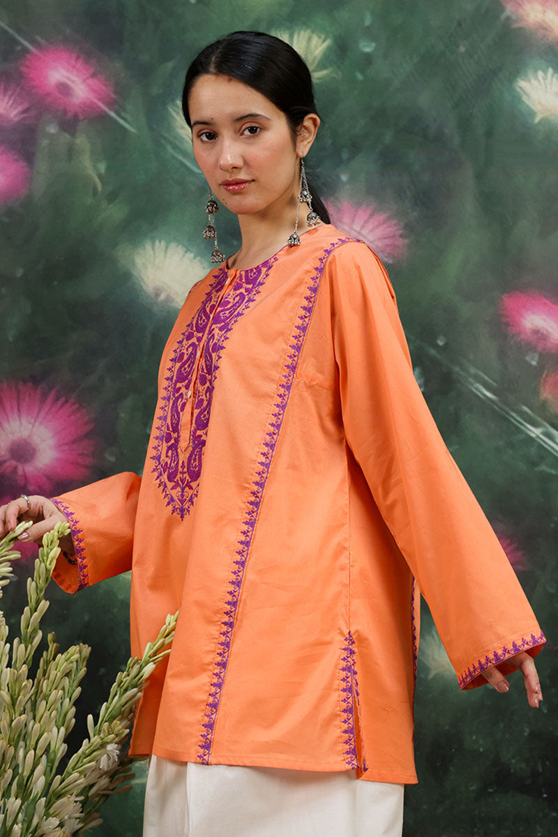 Azure Embroidered Kurti