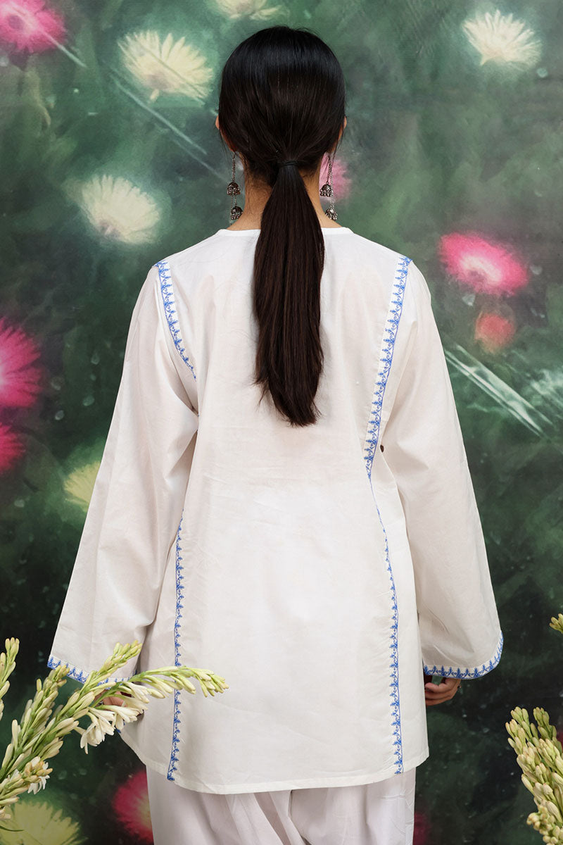 Azure Embroidered Kurti