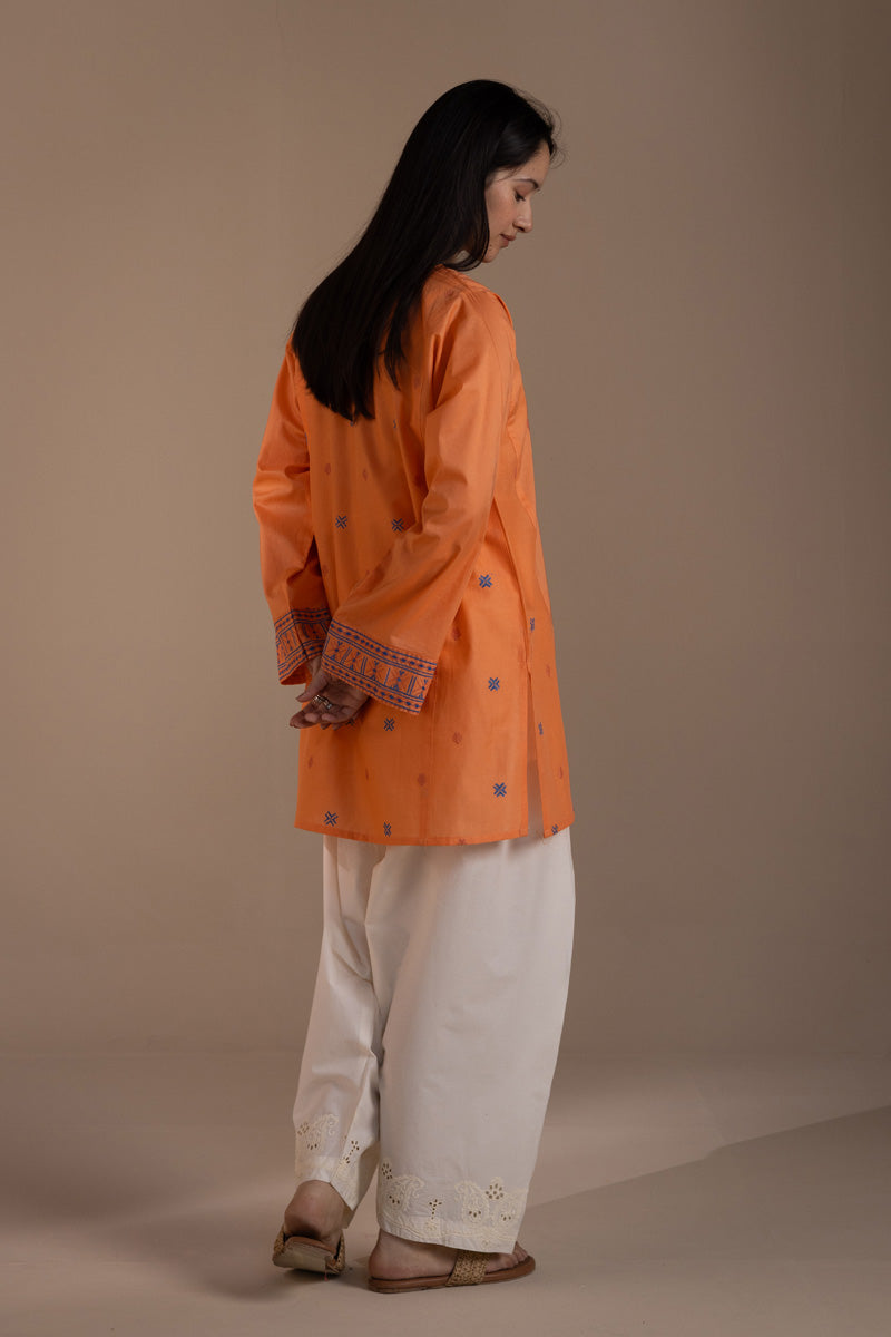 Lemon Blush Embroidered Kurti