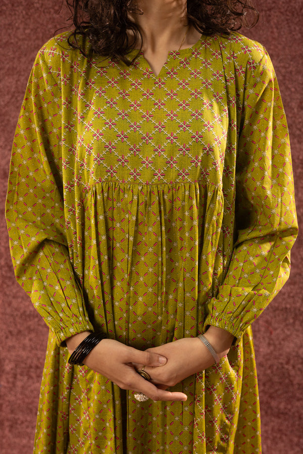 Stitch Script Flared Dress