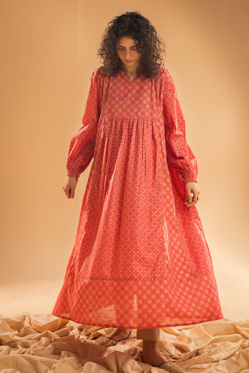 Stitch Script Flared Dress