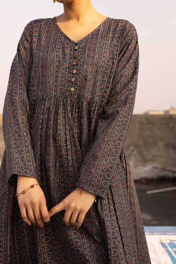 Chunari Beats Flared Dress