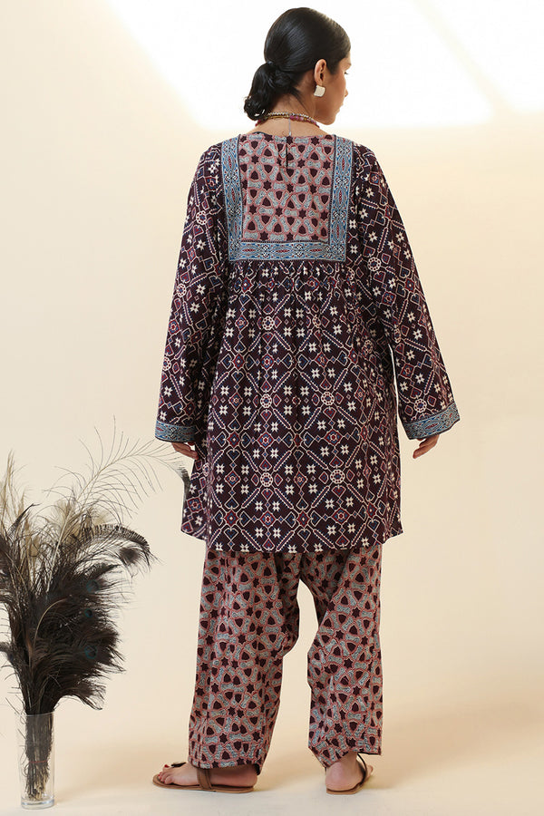 Ajrak Kahani Flared Set