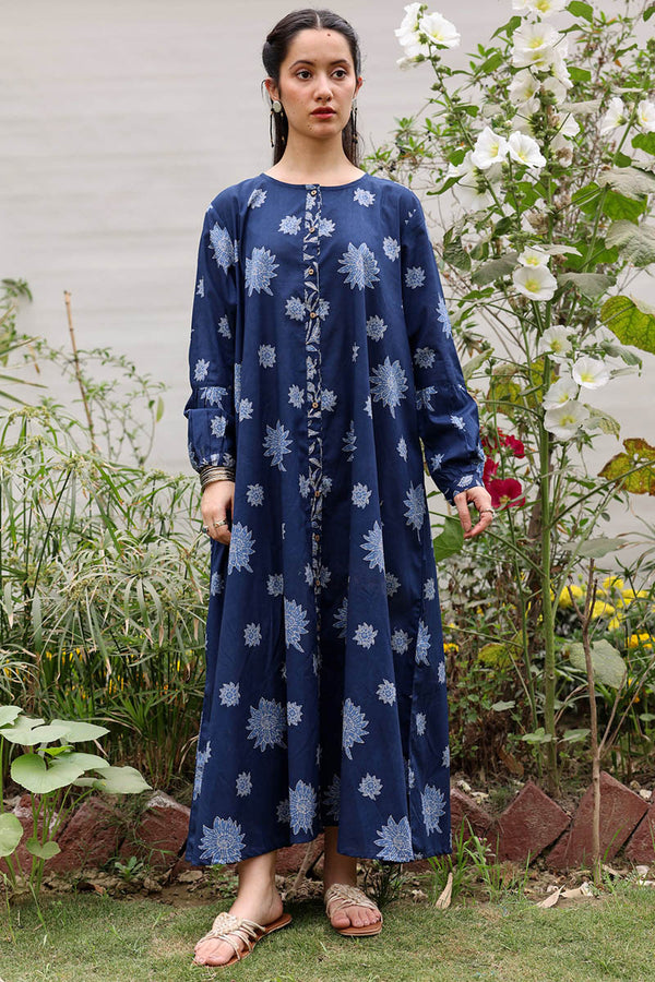 Bloom Veil Printed Dress