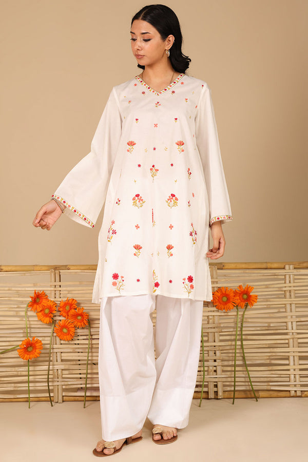 Embroidered Bloom Kurti