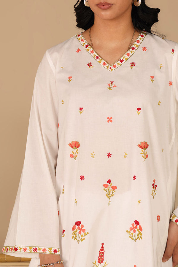 Embroidered Bloom Kurti