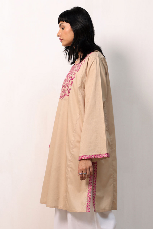 Soft Flora Embroidered Kurti