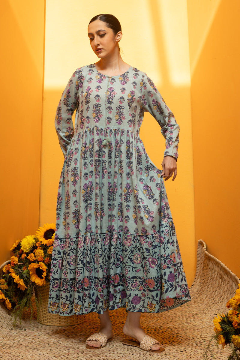 Bloom Drift Tiered Dress