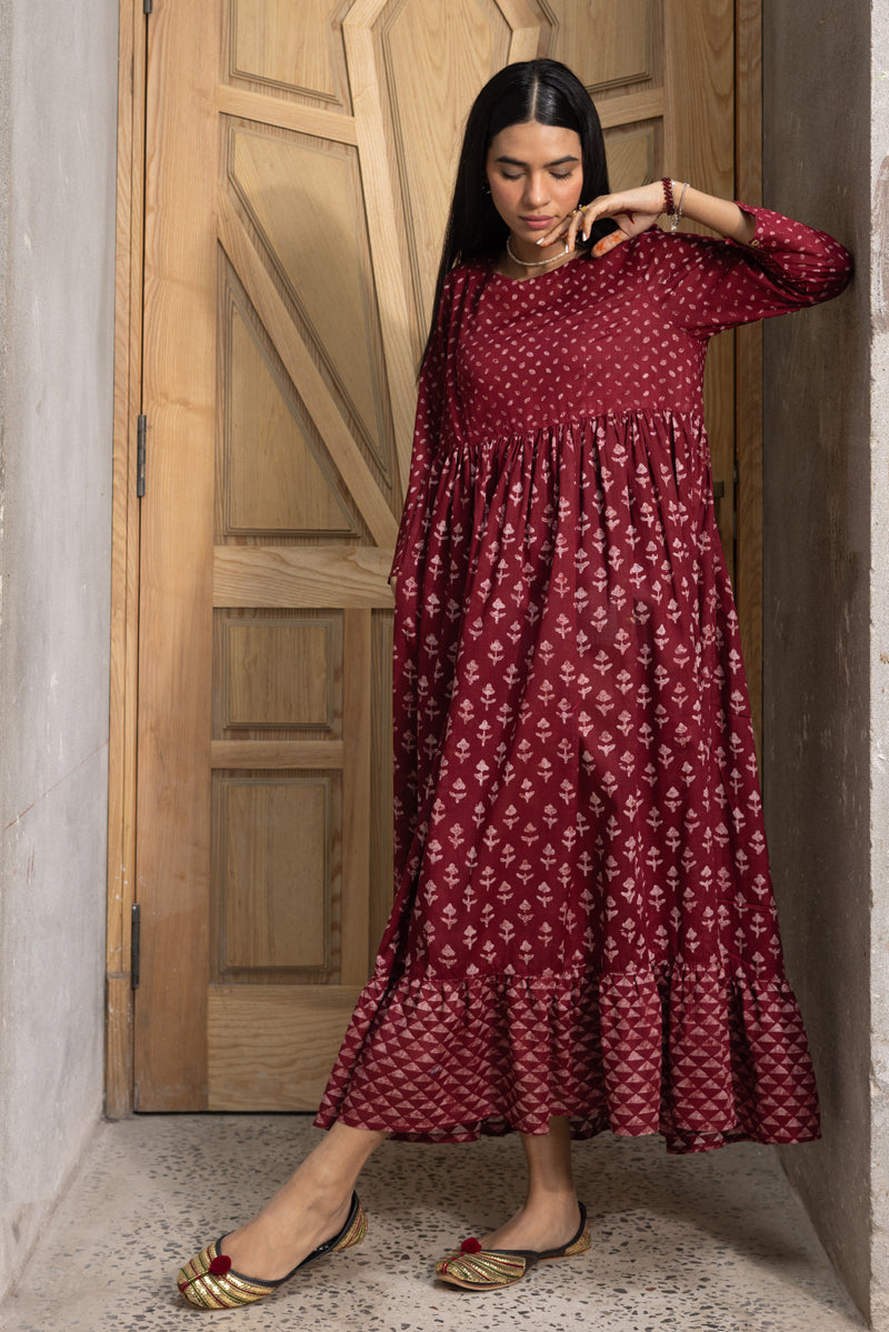 Indie Block Printed Dress