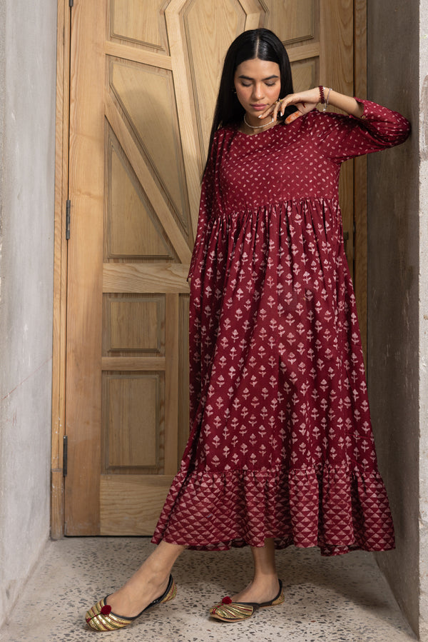 Indie Block Printed Dress