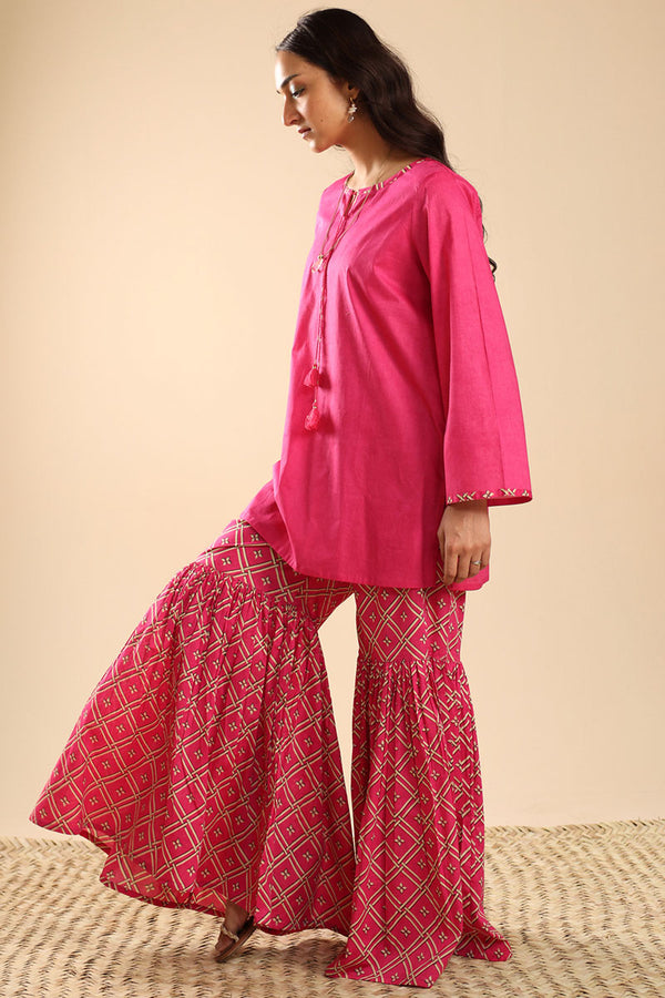 Zari Bloom Gharara Set