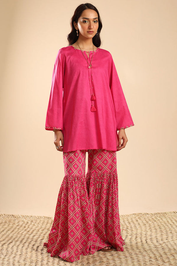 Zari Bloom Gharara Set