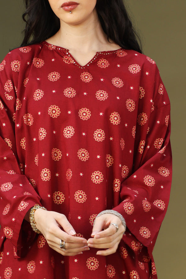 Mukaish Floral Burst Set