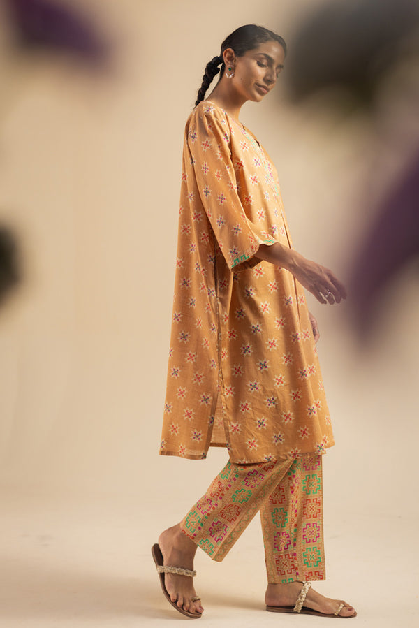 Stitch Script Printed 2-Piece Set