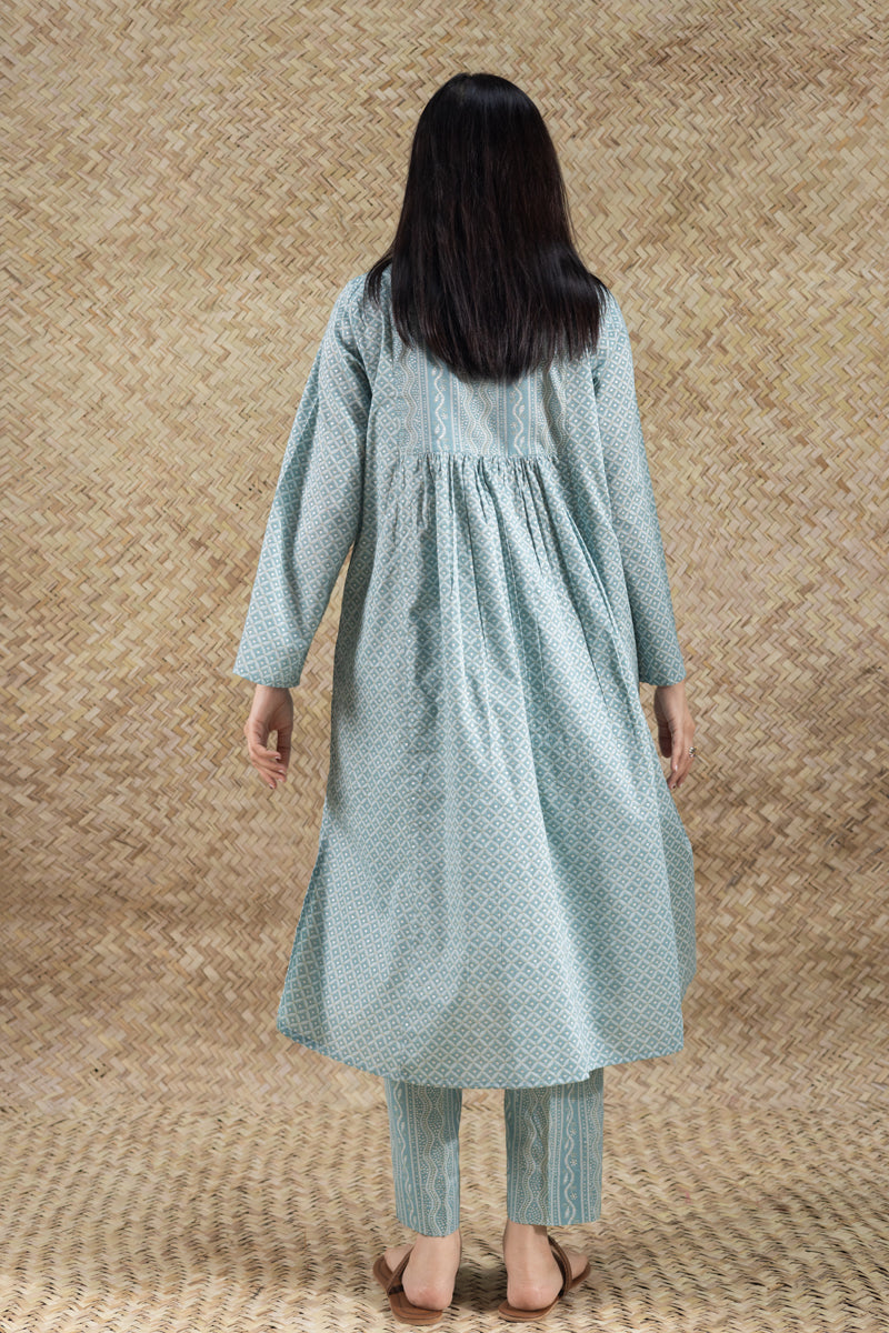 Shadow Stitch Flared Set