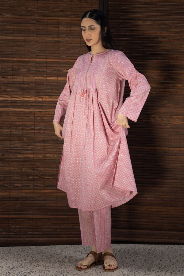 Shadow Stitch Flared Set