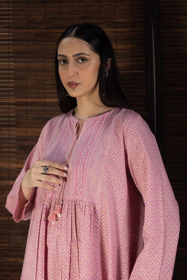 Shadow Stitch Flared Set