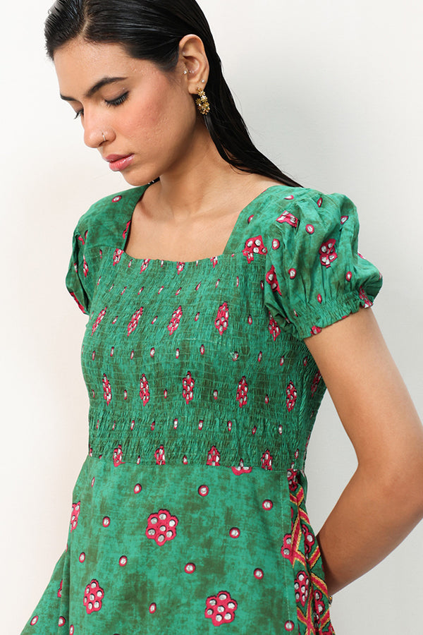 Sheehsakari Smocked Dress