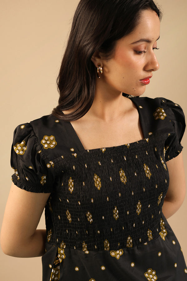 Sheehsakari Smocked Dress