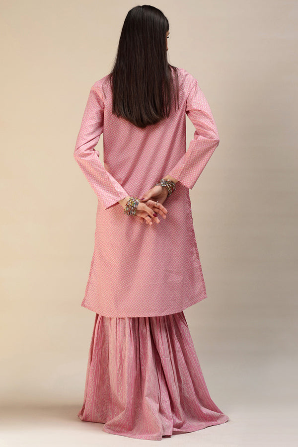 Shadow Stitch Gharara Set