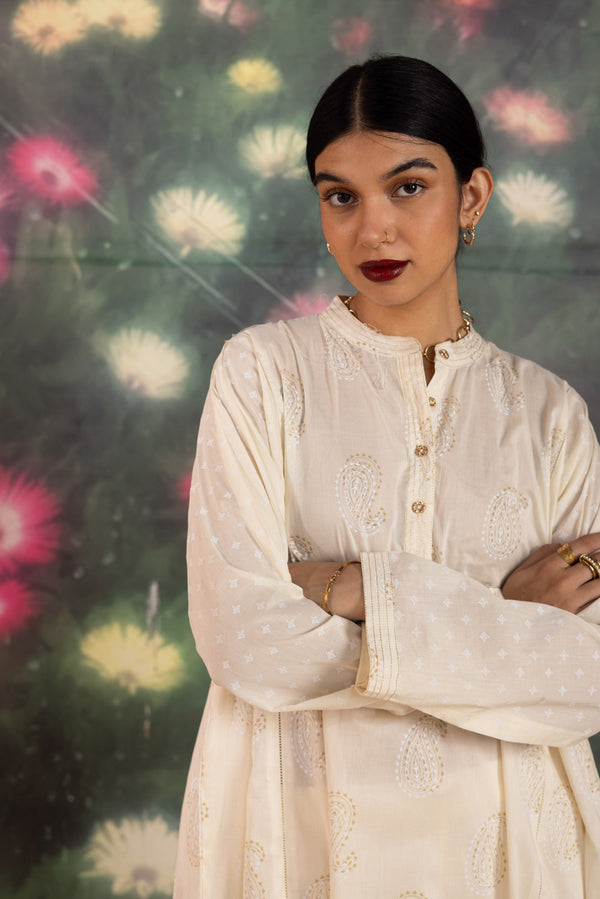 Printed Chamak Flared Set