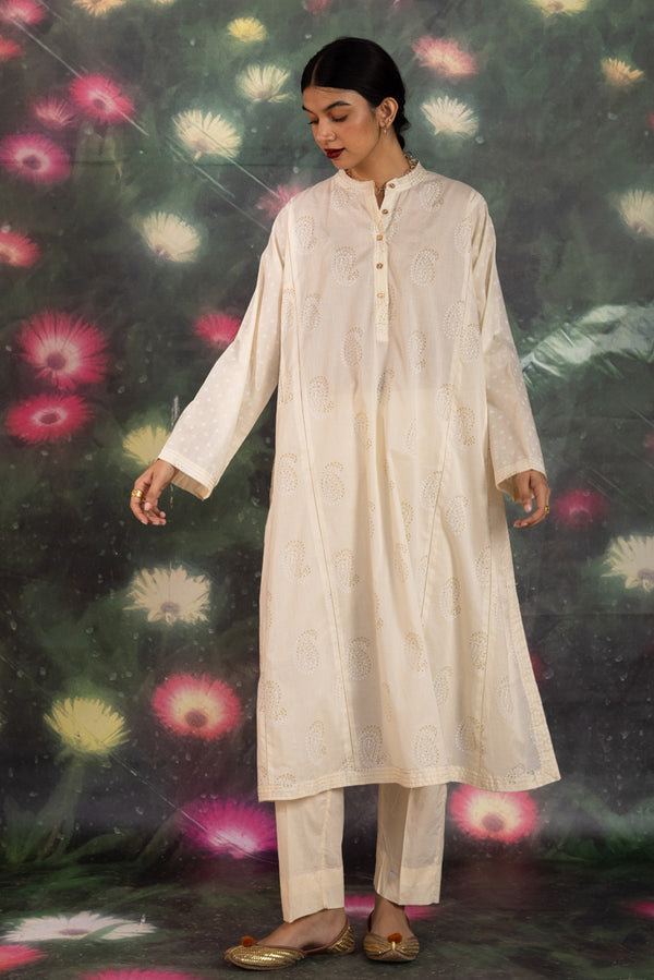 Printed Chamak Flared Set