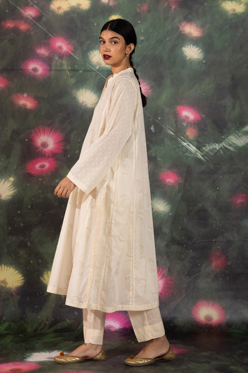 Printed Chamak Flared Set