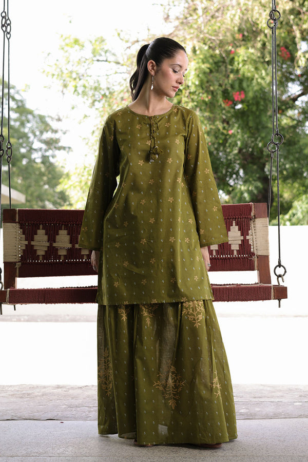 Gilded Mukesh Skirt Set