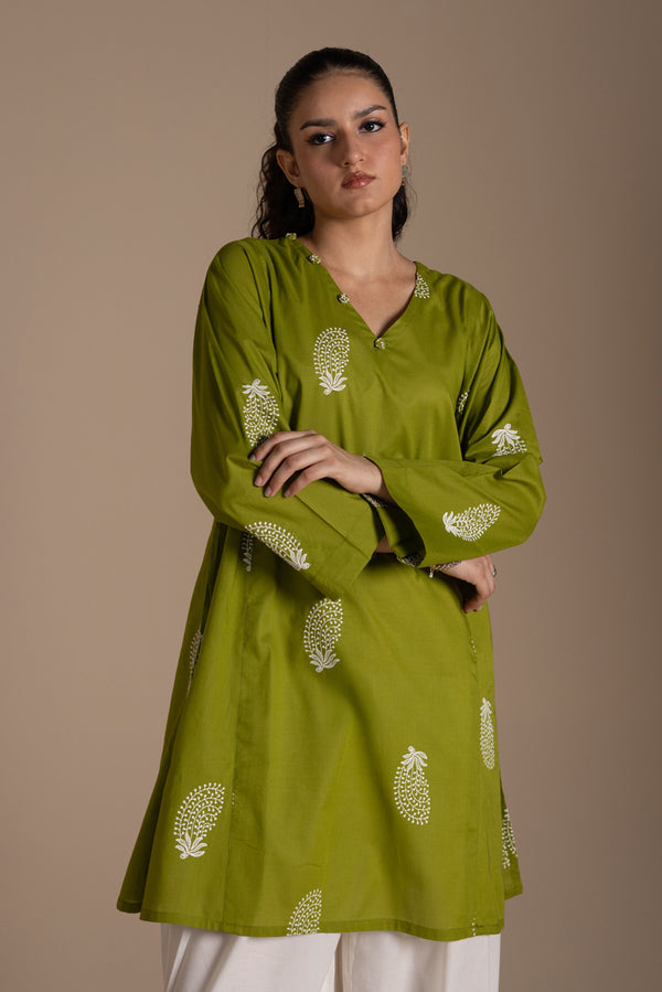 Pure Paisley Embroidered Kurta