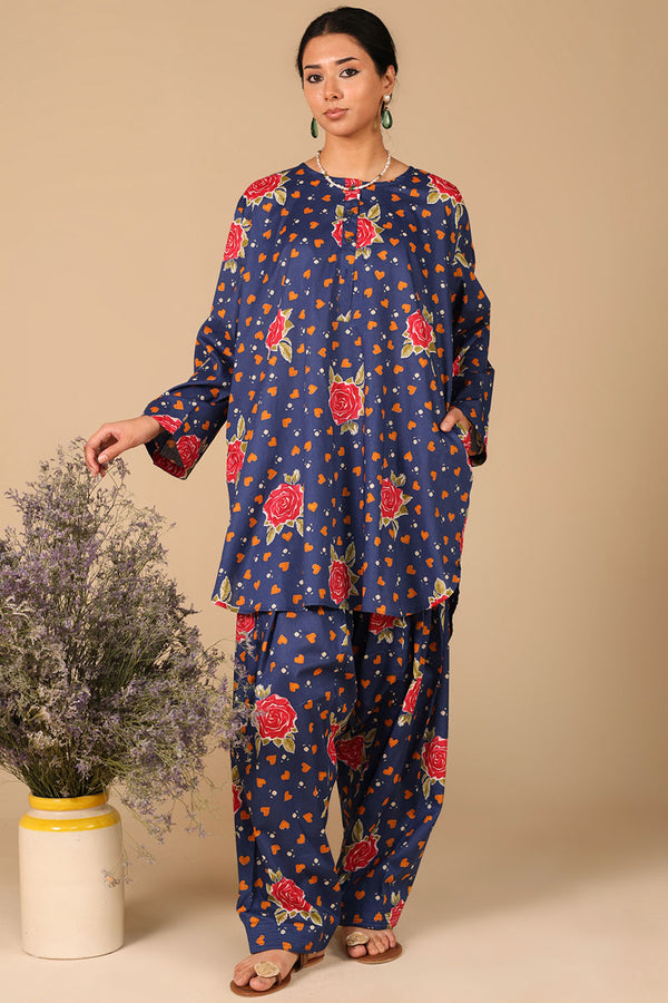 Rosette Heart Printed Set