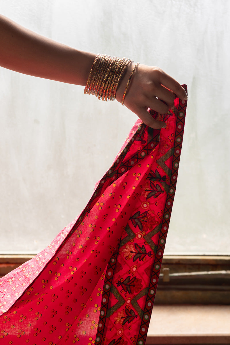 Boho Bandhani Saree