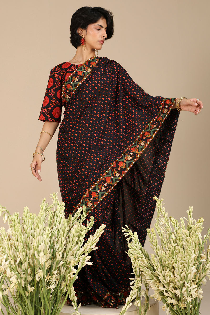 Boho Bandhani Saree
