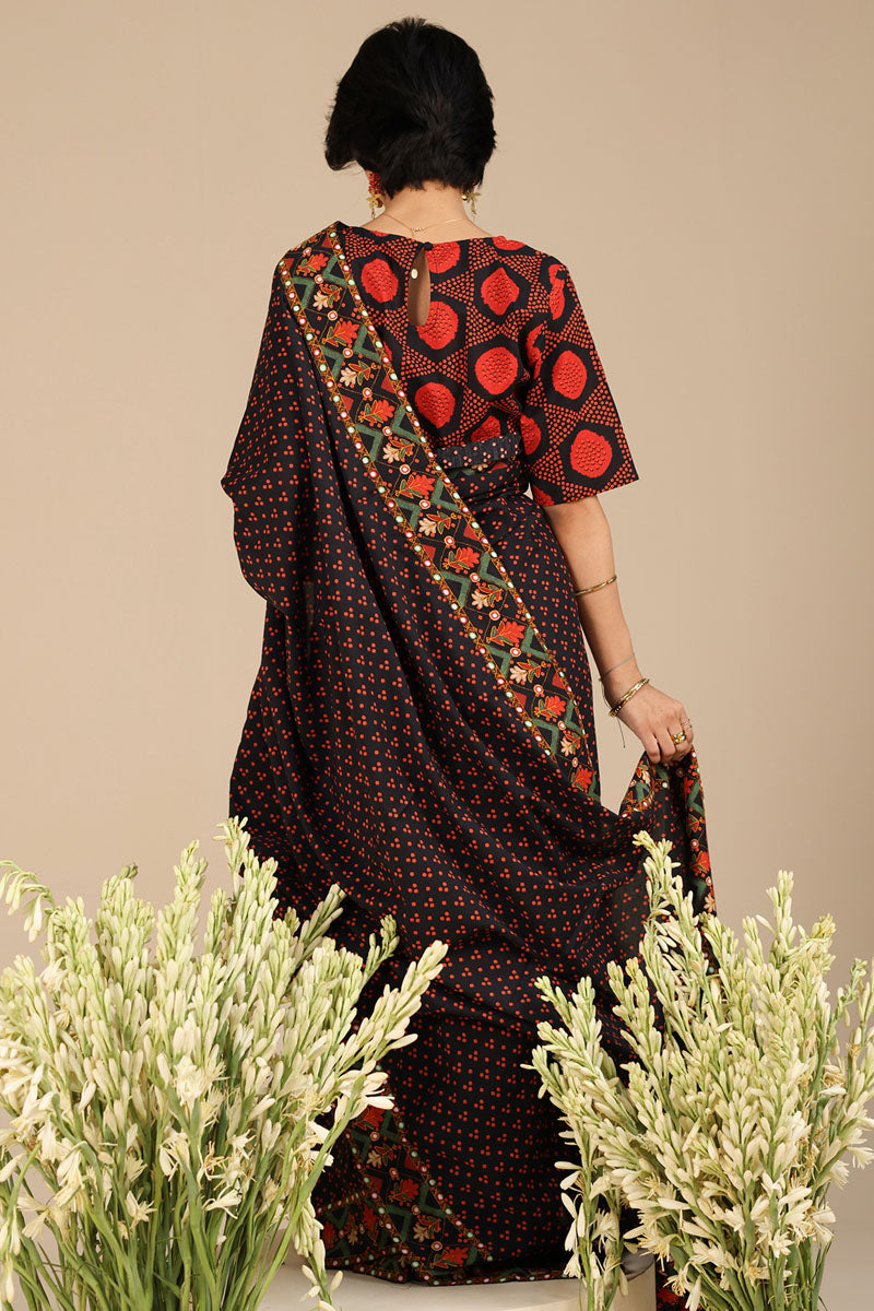 Boho Bandhani Saree
