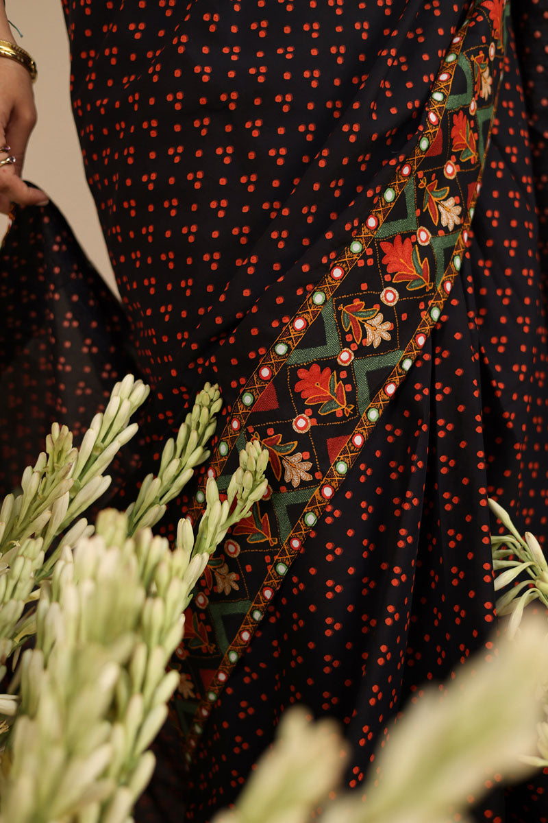 Boho Bandhani Saree