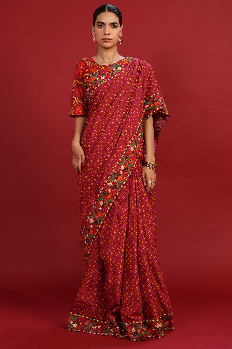Boho Bandhani Saree