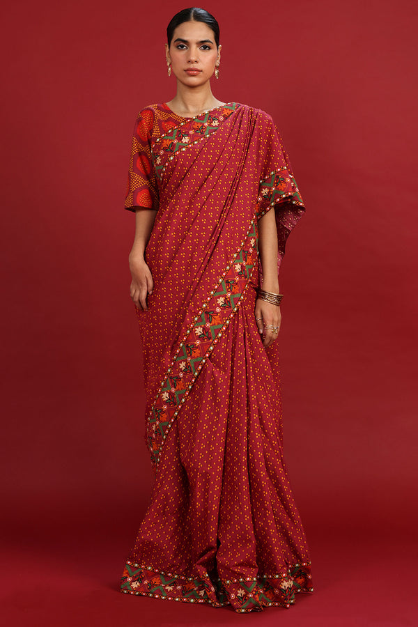 Boho Bandhani Saree