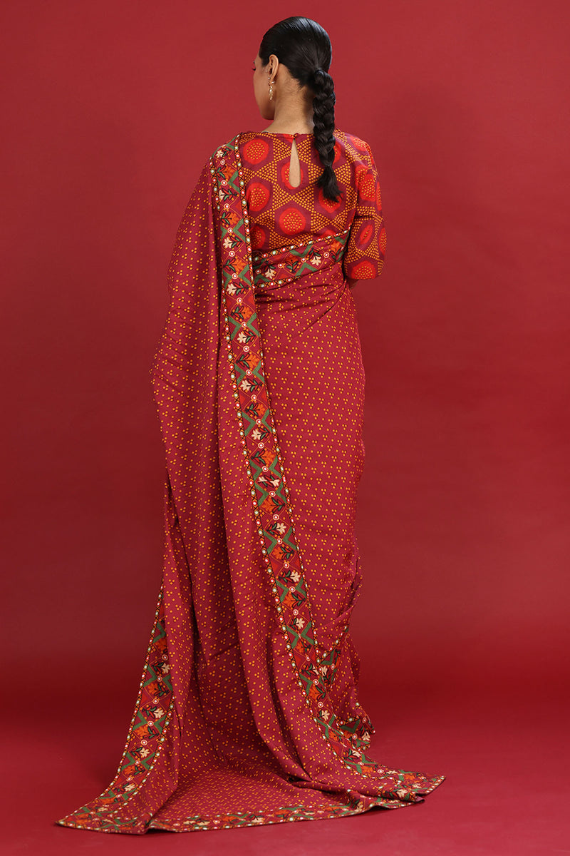 Boho Bandhani Saree