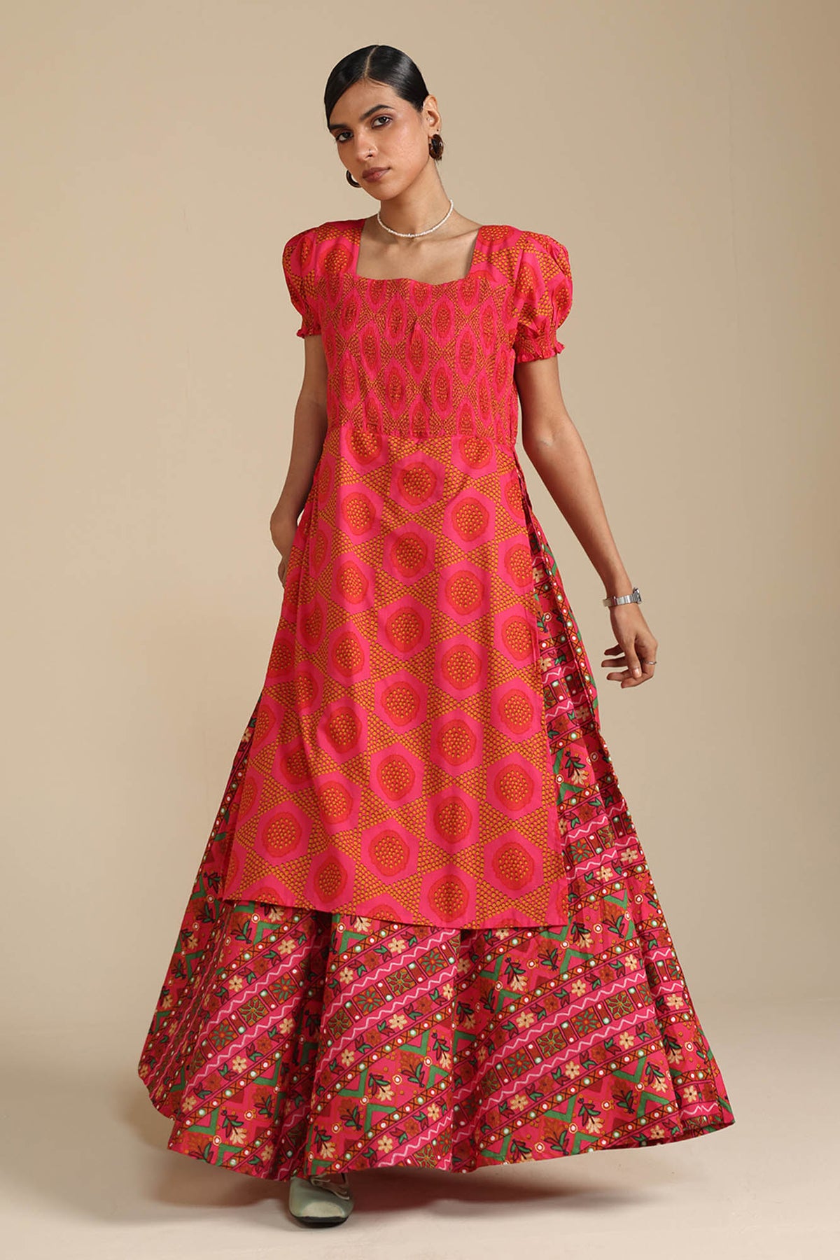 Printed Bandhani Set