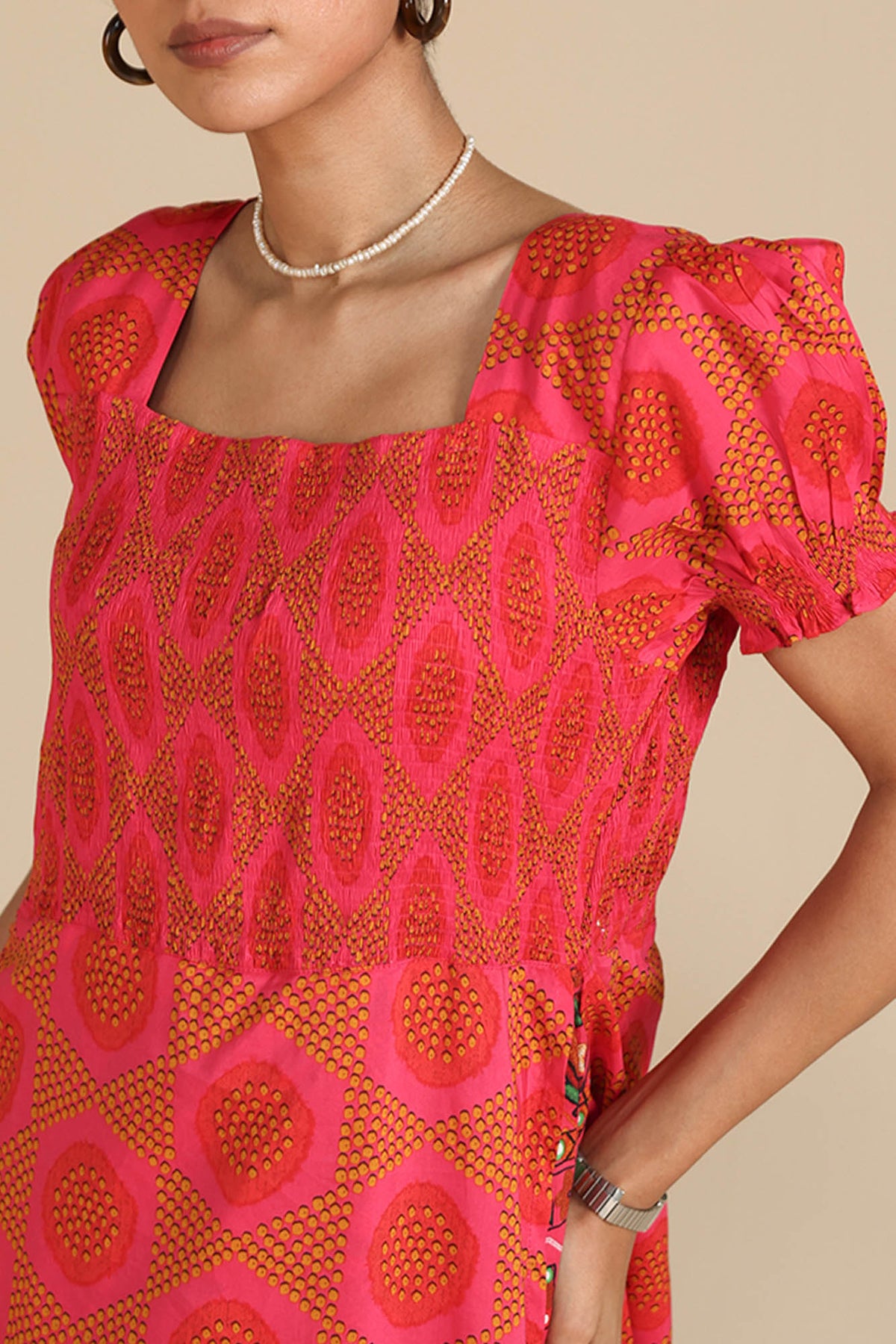 Printed Bandhani Set