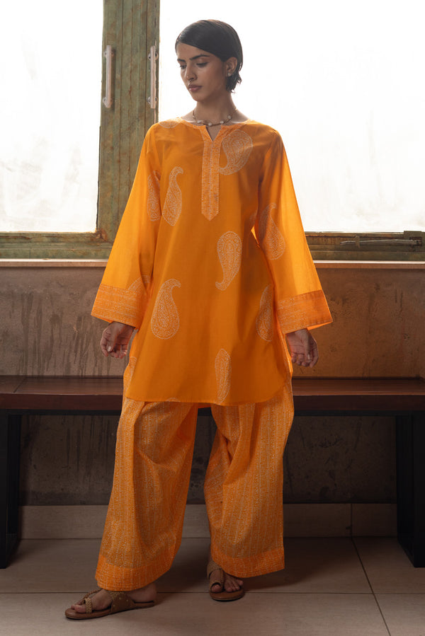 Midnight Paisley Farshi Set