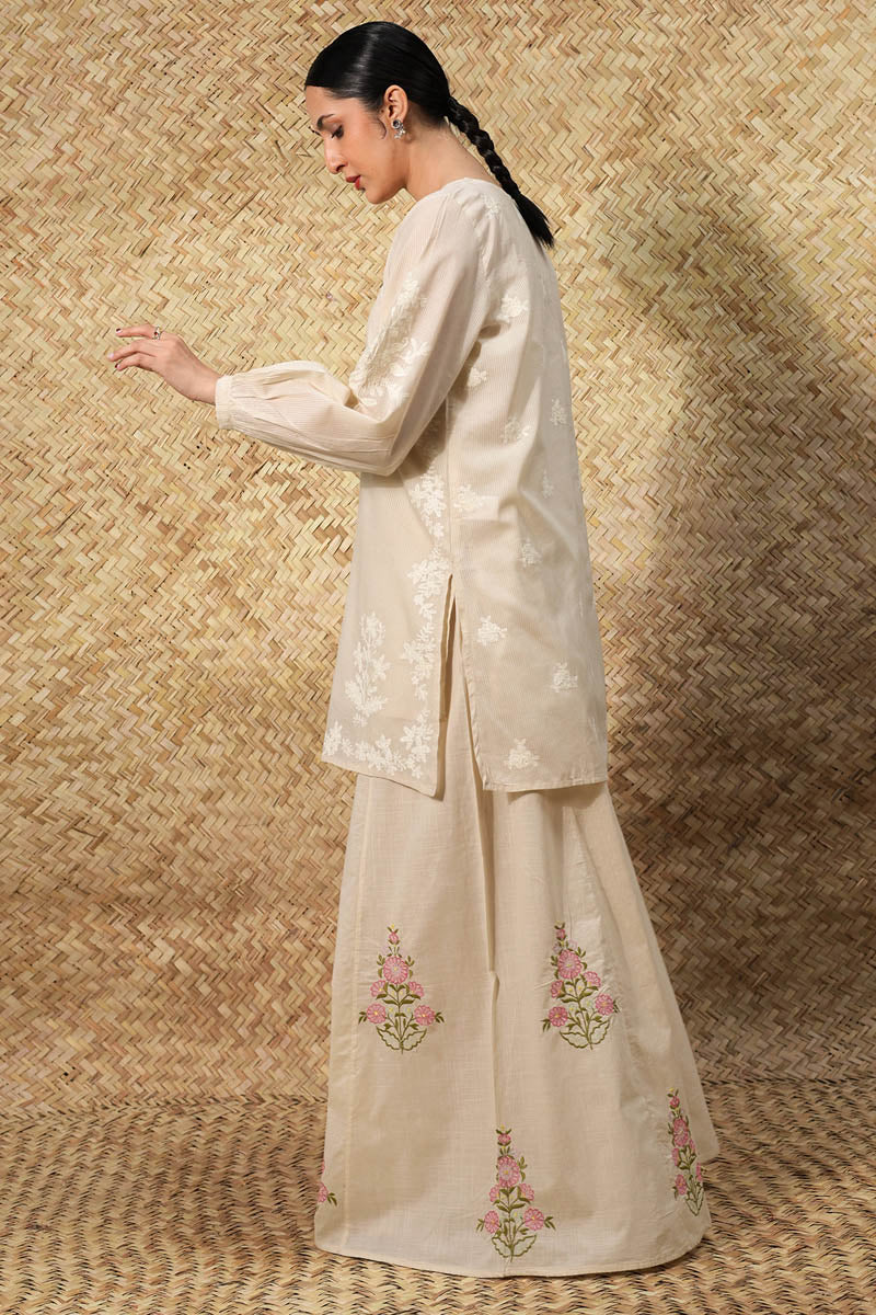 Whispering White Embroidered Set